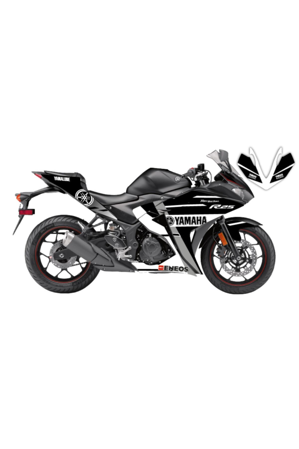apline Yamha Yzf R25 Racerblack Sticker Seti