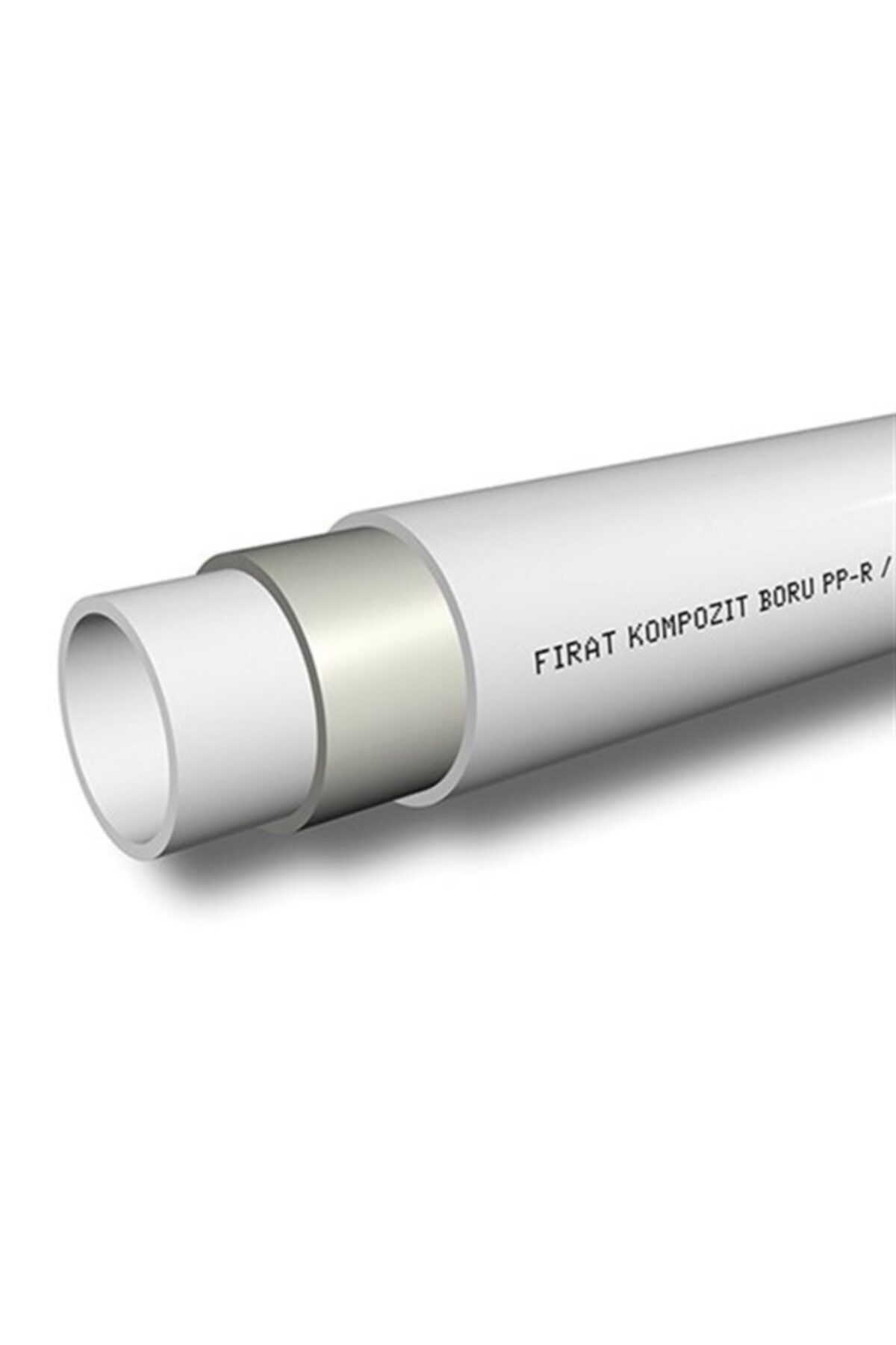 FIRAT Boru Pn25 Pprc Kompozit Plastik (cam Elyaf Takv.) 25 Mm. Beyaz Temiz Su Tesisat Borusu 4 Mt.