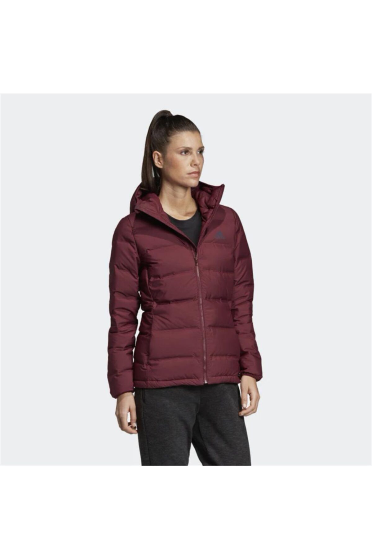 adidas Dz1495 Helionic Dolgulu Kadın Bordo Su Geçirmez Mont