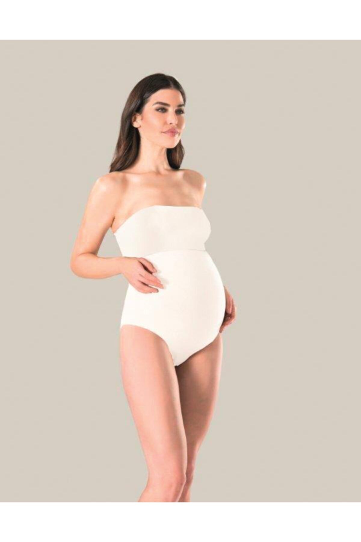 NEHİRİN Ribana Hamile Bayan Silip Kulot 2 Li Beyaz 3/m