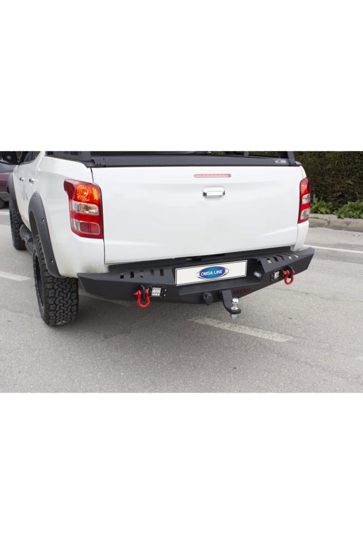 Omsa Mitsubishi L200 Dakar Çelik Arka Tampon Ledli (sensörsüz) 2007-2010 Arası