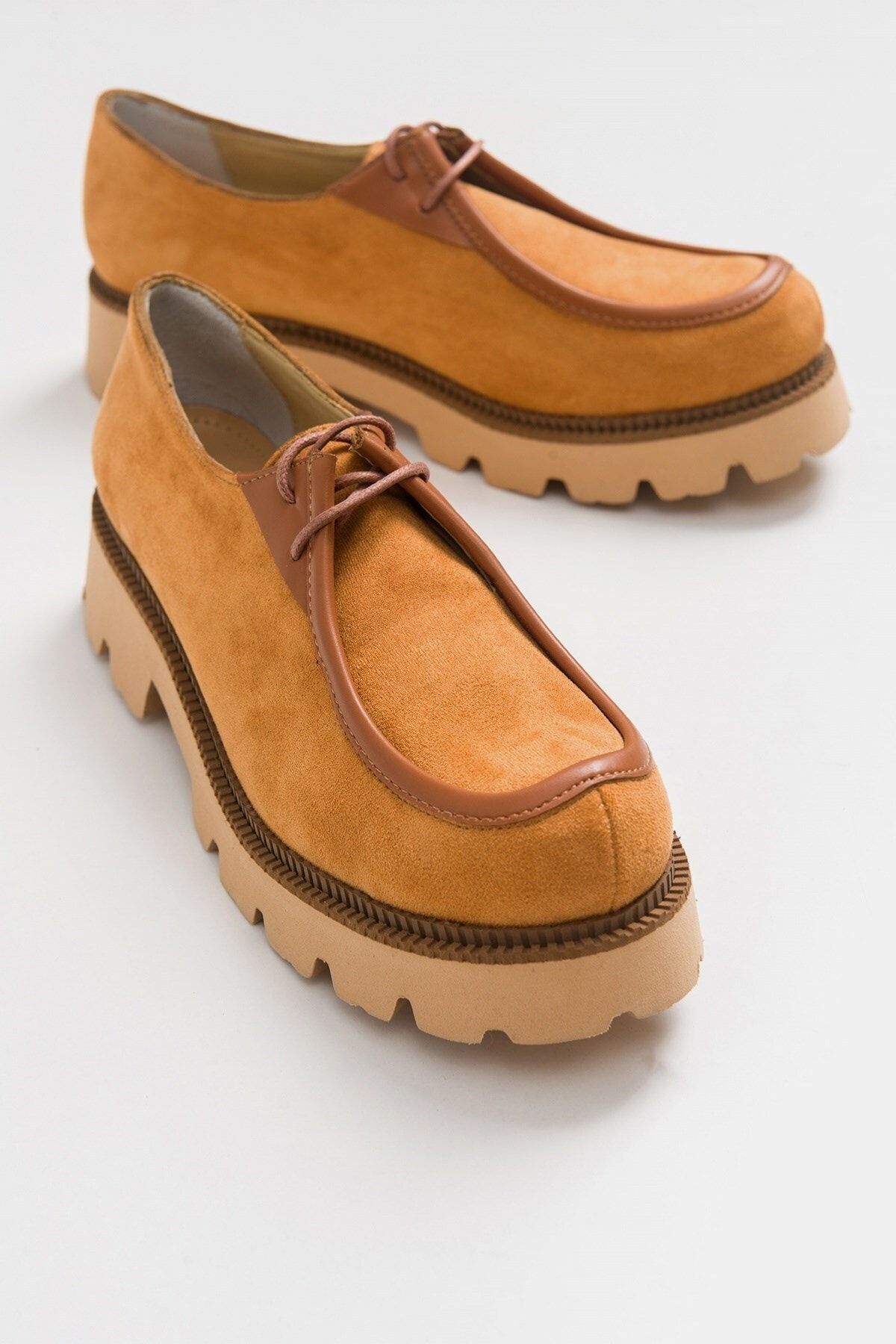 LuviShoes Ares Taba Süet Kadın Günlük Ayakkabı