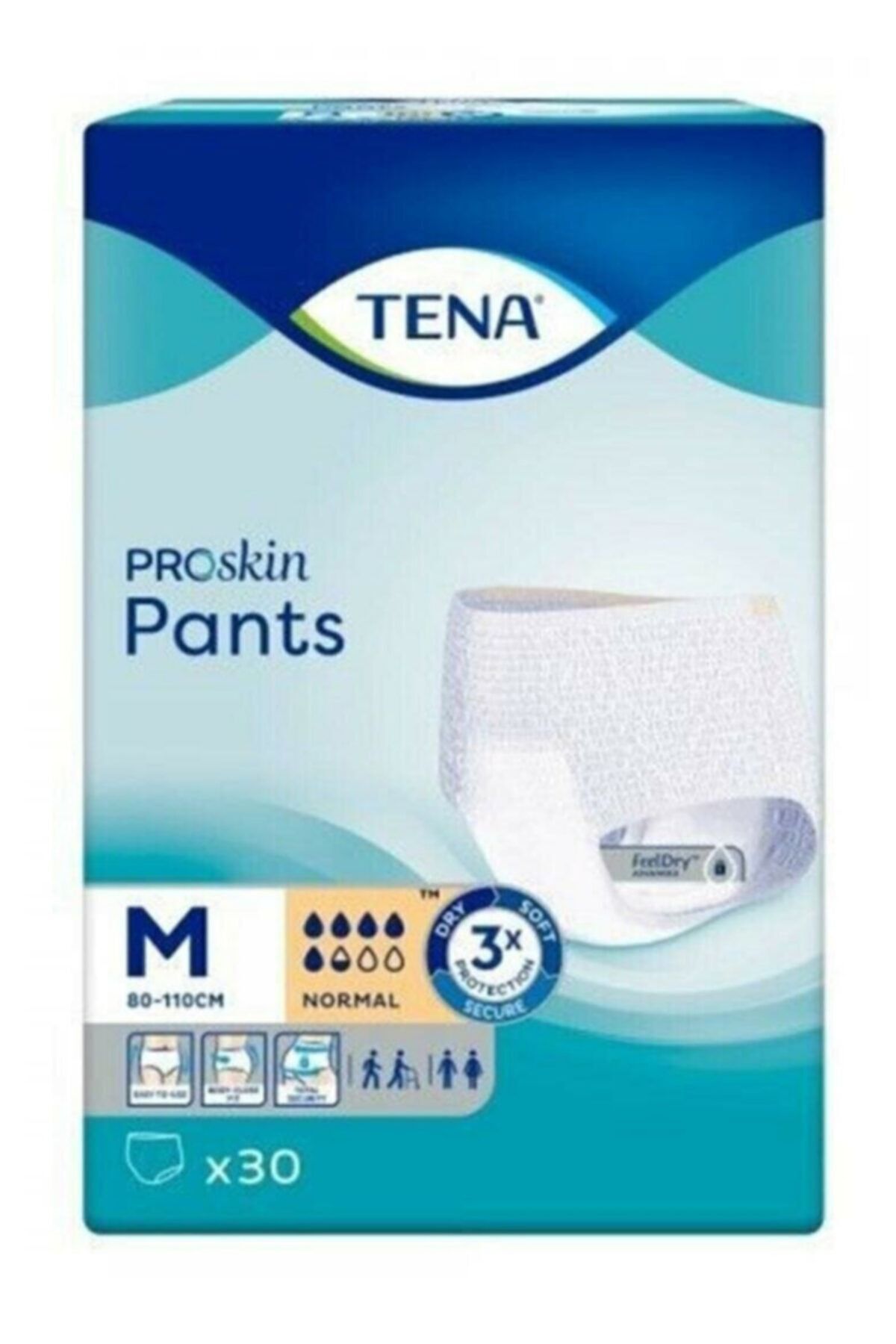 TENA 5,5 Damla Emici Külot - Beden M - Orta Boy - 30 Adet