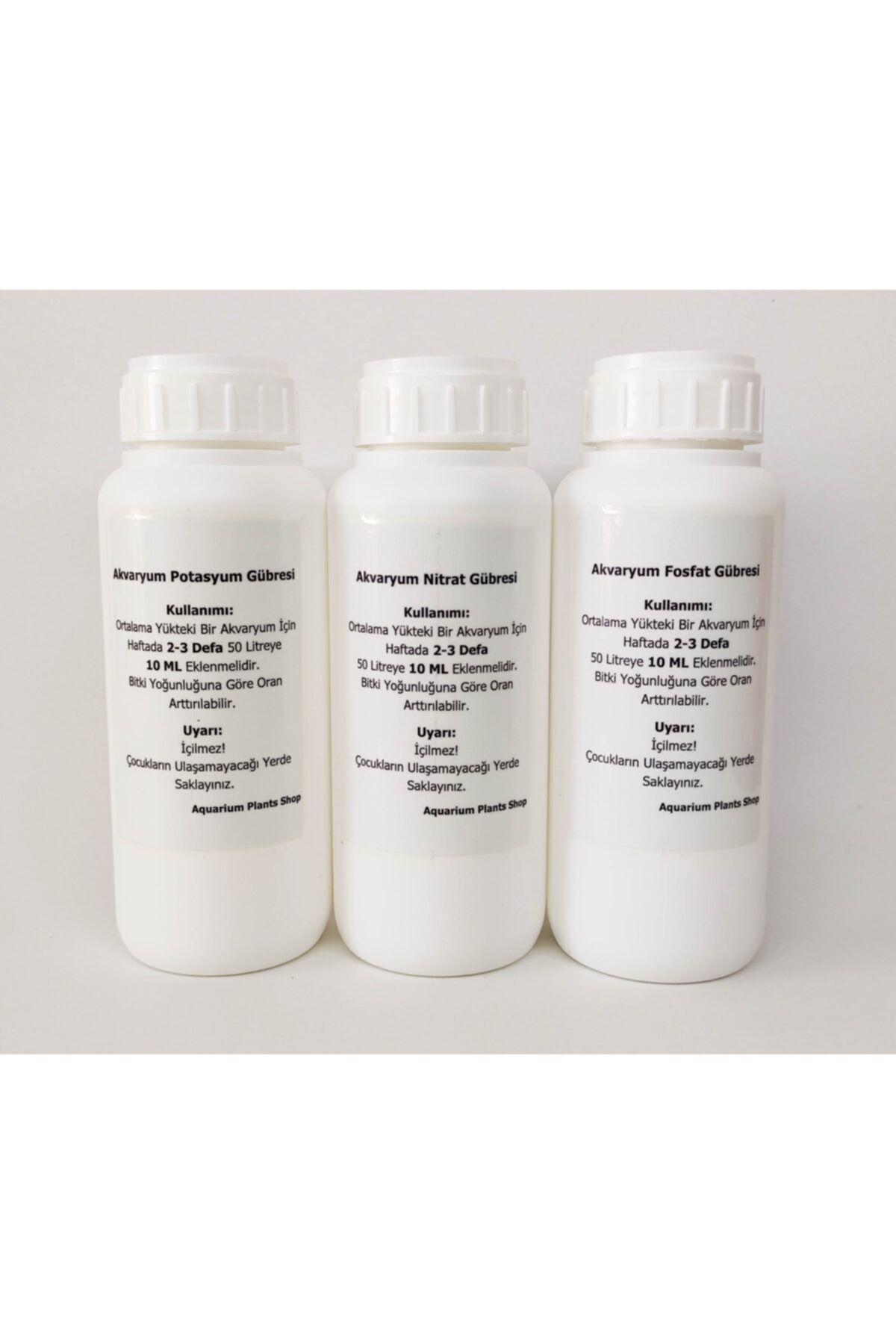 AquariumPlants Akvaryum Potasyum+nitrat+fosfat Gübreleri 3x600ml+10 Adet Kapsül Gübre