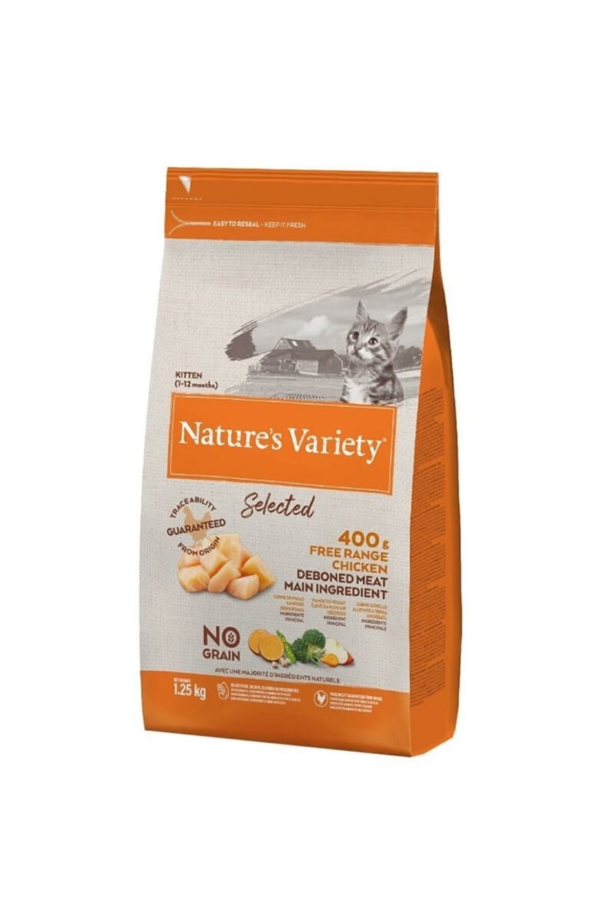 NATURES VARİETY Tahılsız Tavuklu Yavru Kedi Maması 1.25 Kg