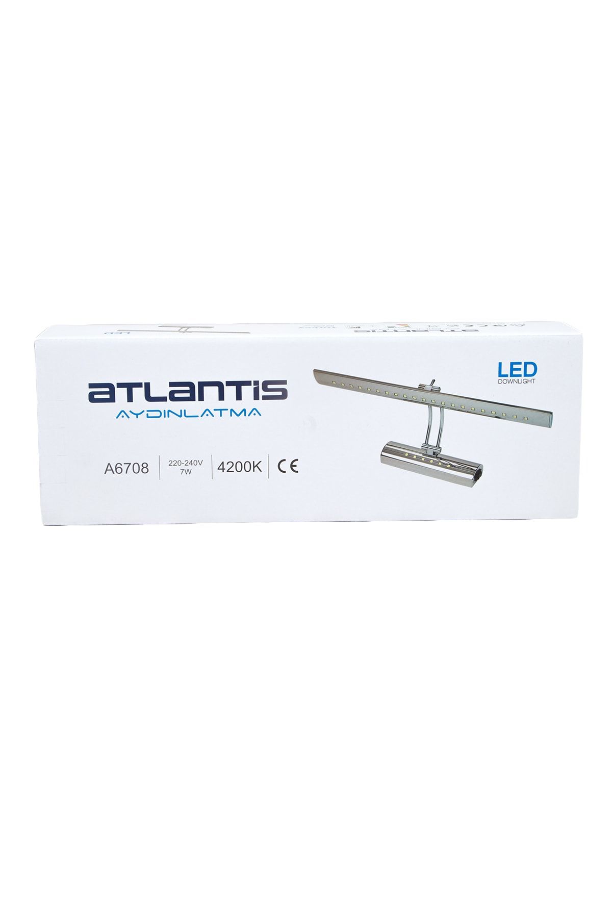 Aral Atlantis 7 Watt Anahtarlı Çift Sıra Ledli Krom Kasa 40 Cm Duvar, Banyo, Resim Ve Tablo Apliği