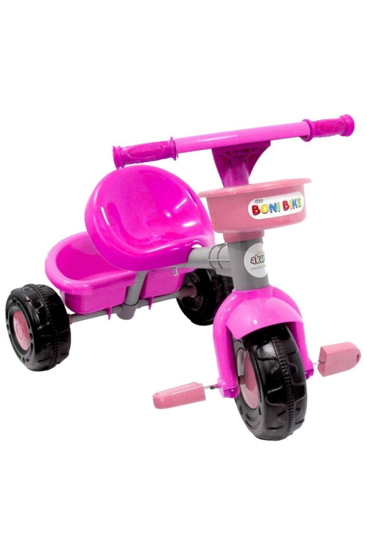 Akar Bonibike 3 Tekerlekli Sepetli Pembe Bisiklet