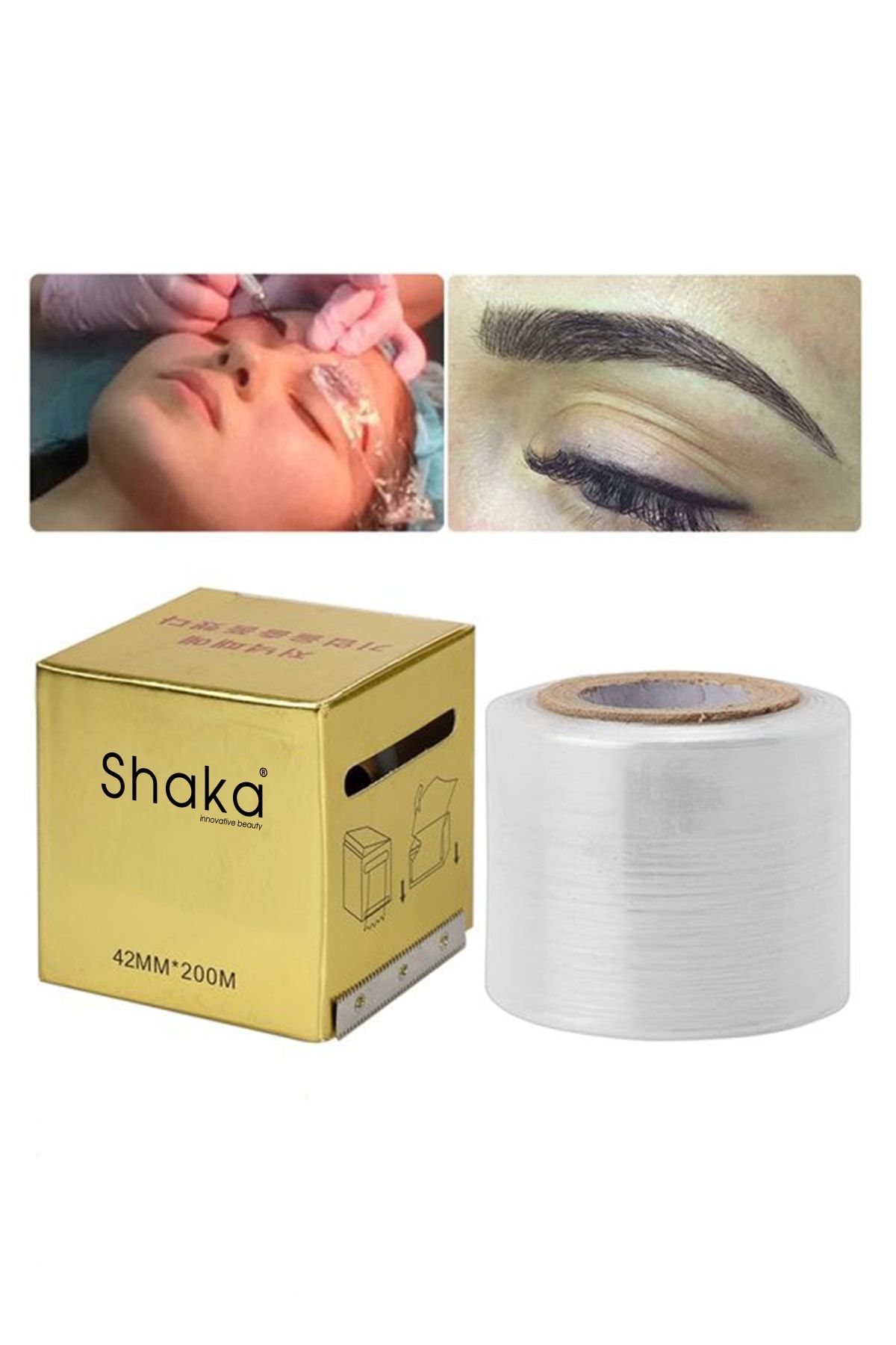 SHAKA Microblading Kalıcı Kaş Lifting Koruyucu Film Rulo Strech E:4.2 Cm U:200 M As-257