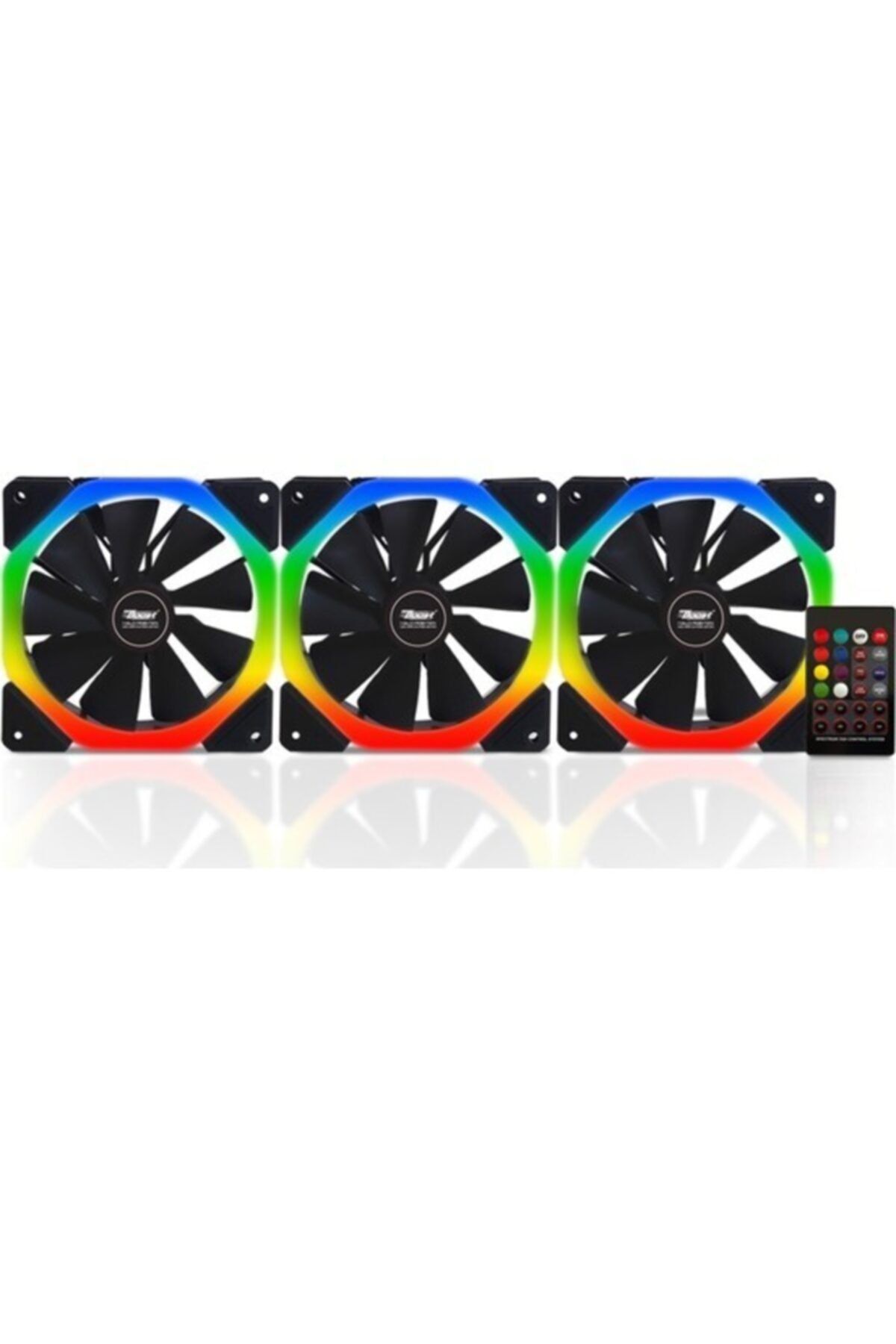 Power Boost Halo-dual Rings 7 Color 3xrgb Fan,
