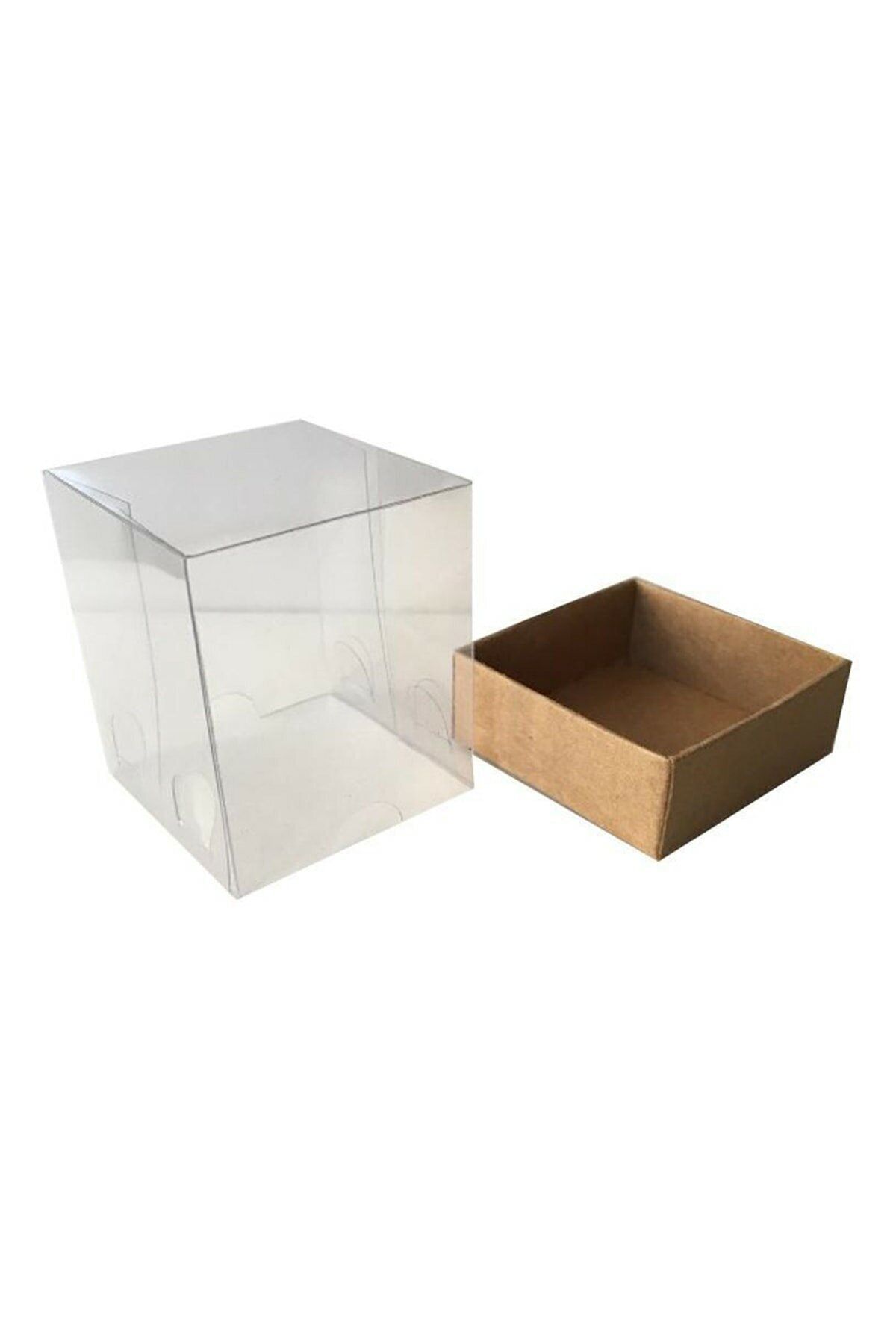 TeknoAir 5x5x6 Altı Kraft Karton Üstü Asetat Kutu 50 Adet Kutu