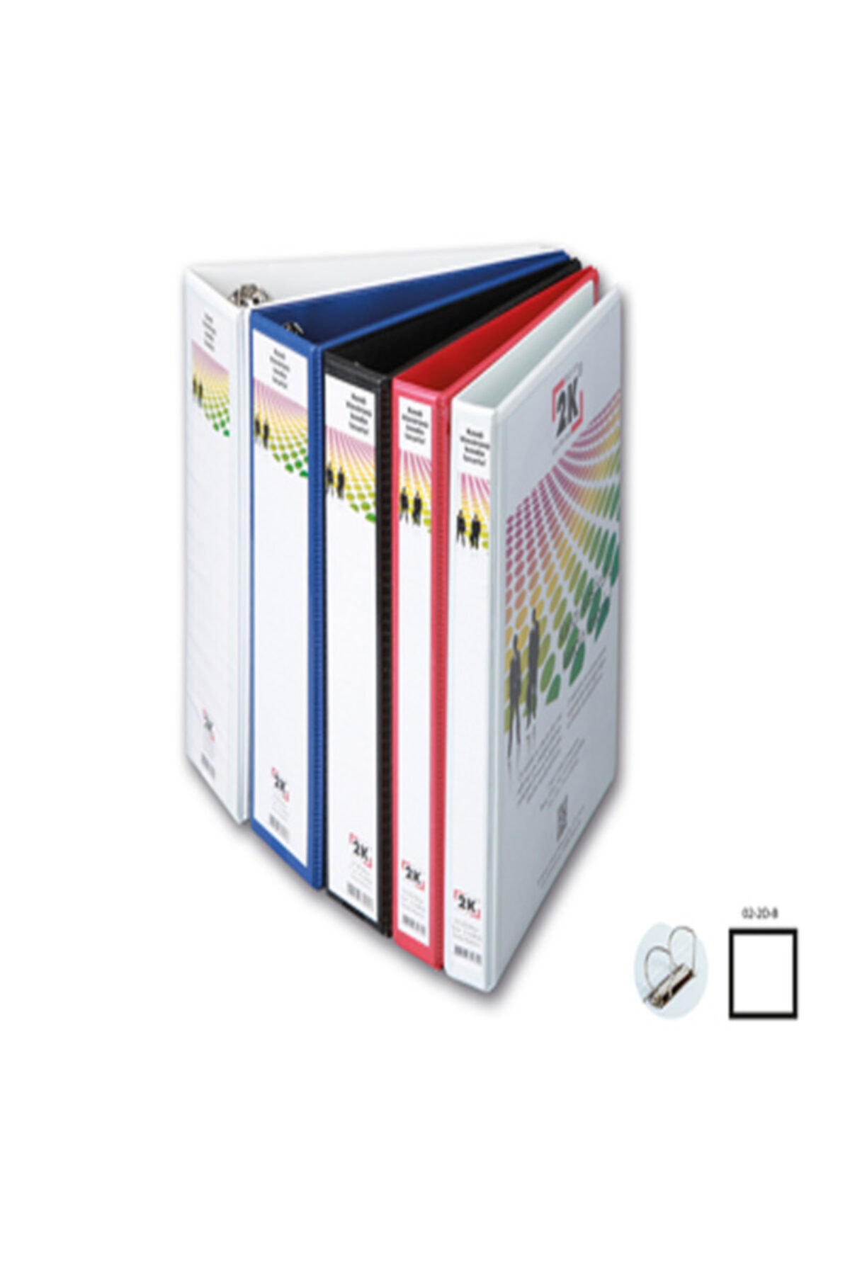 kitabevimden 2k Sunum Klasörü Cepli 2 Halkalı 20 Mm Beyaz 202b