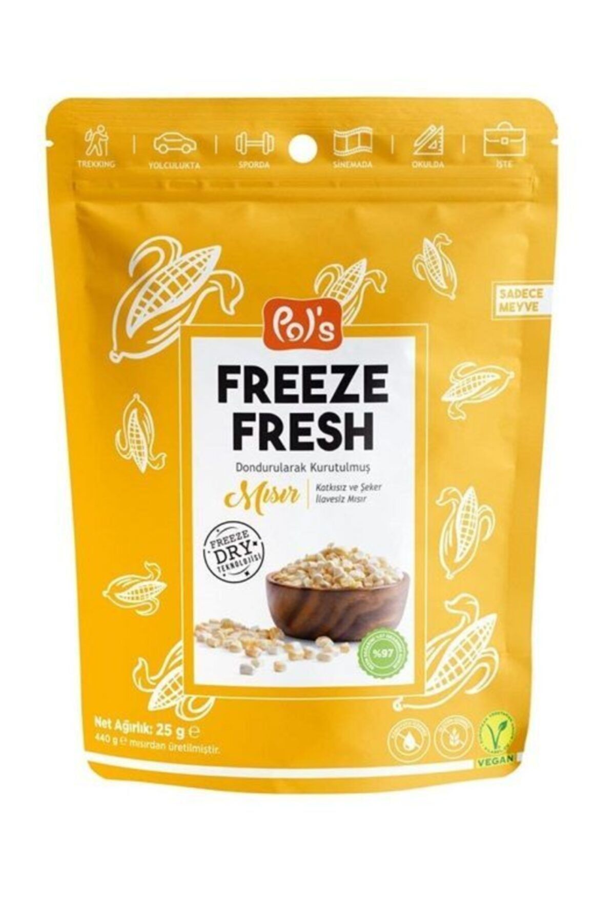 Pol's Freeze Fresh Mısır 25 G (vegan)