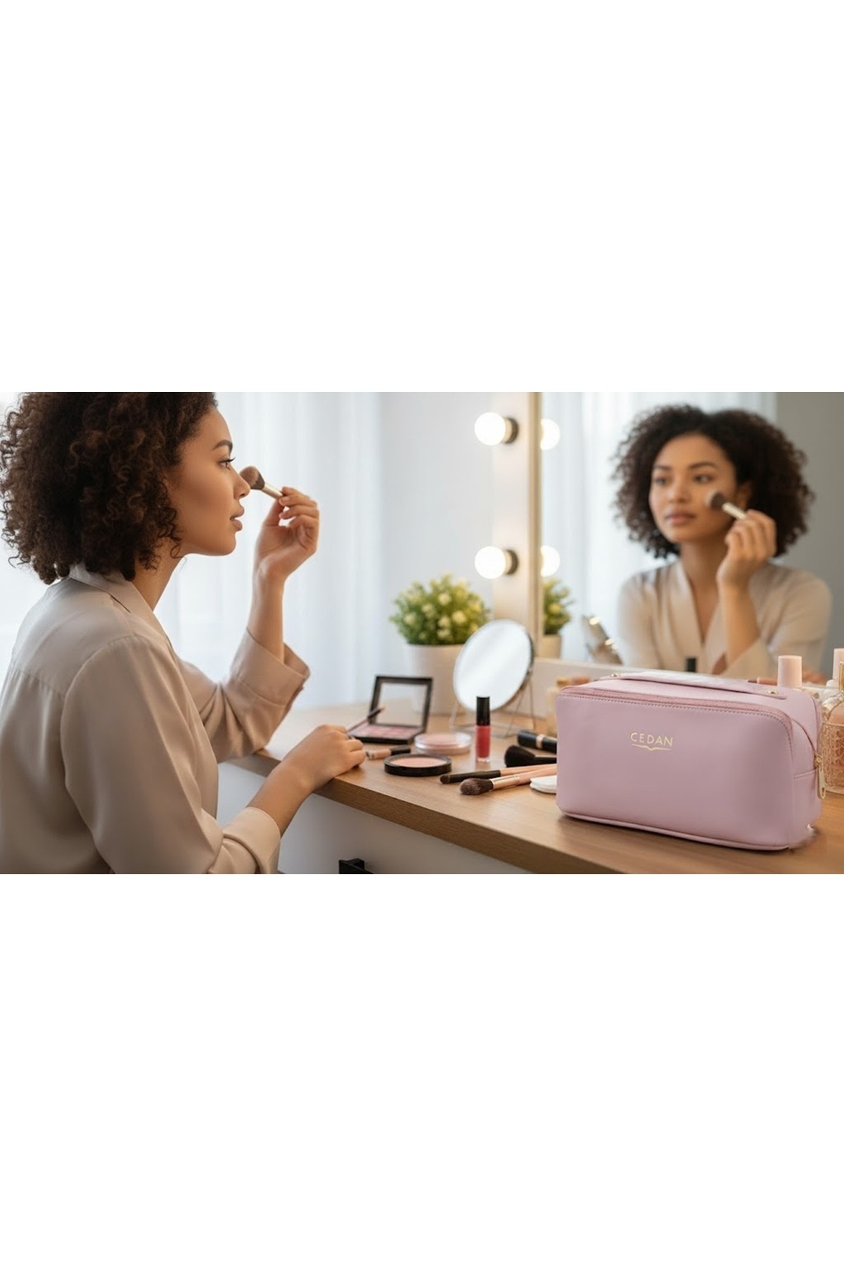 کیف آرایش زنانه با ظرفیت بالا کیف آرایش قابل حمل کیف آرایش مسافرتی