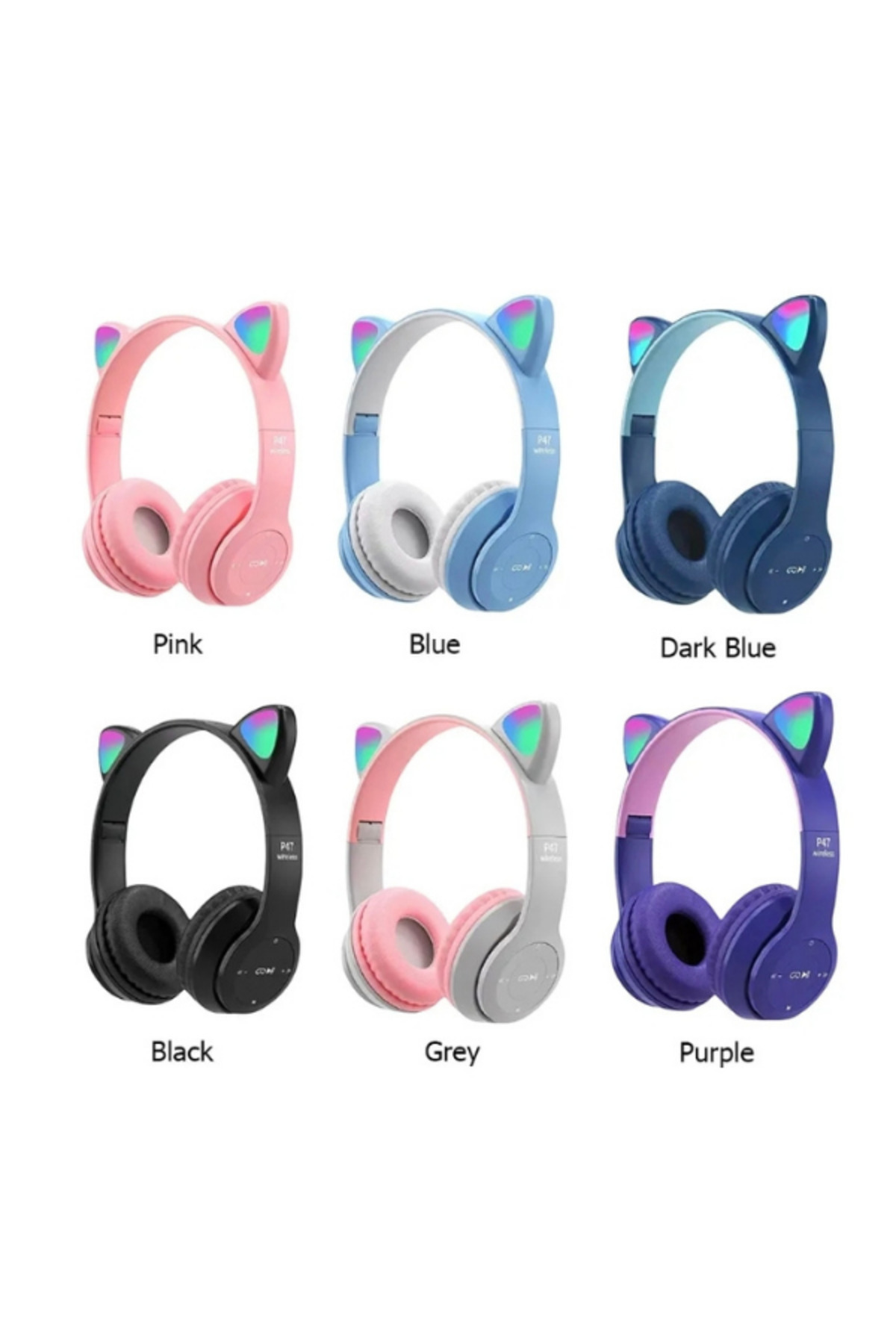 پخش کننده کودک هدفون بی سیم بلوتوث سازگار با کیفیت Vilya Cat Ear