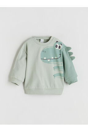 Dinozor Baskılı Erkek Bebek Eşofman Image 1