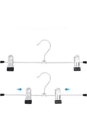 Mandallı Metal Pantolon ve Etek Askısı 24 cm 10 adet Image 0