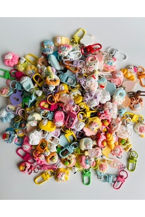 3 Adet Kawaii Sevimli Anahtarlık ve Fermuar Süsü – Renkli Mini Figür Charm (Rastgele Gönderim) Image 0