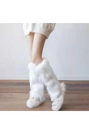 Kadın peluş tozluk bacak ısıtıcı 50 cm boyunda Image 2