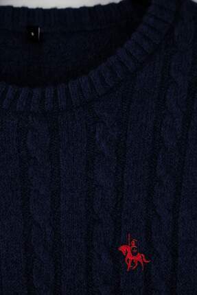 Lacivert Regular Bisiklet Yaka Animal Kazak TMNAW26KZ00006 Image 5