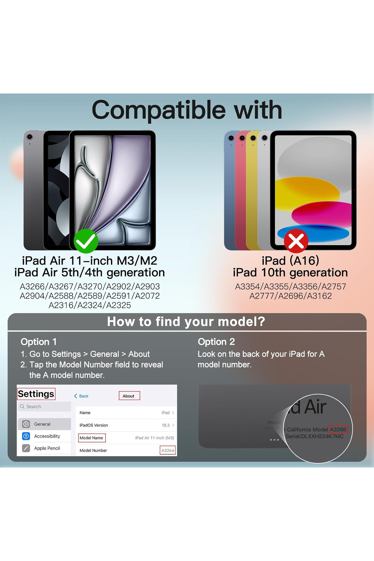 iPad Air 11 اینچ M2 M3 Chip Air 4. /5. /6. نسل قوی پوشش مغناطیسی قوی کیس ضد نوک