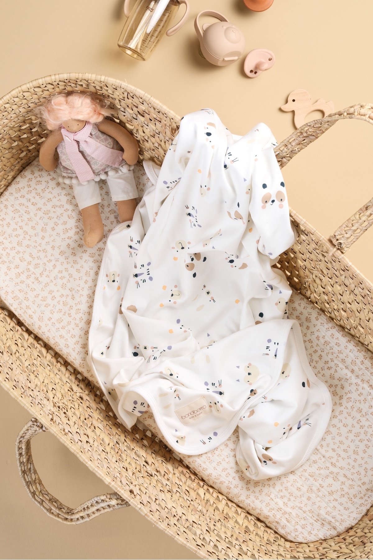 پتو کودک و کودک دو طرفه 100 ٪ پنبه Oeko-Teks دارای گواهی 100x85 سانتی متر