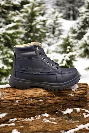 Yünlü Astar Fermuarlı Siyah Erkek Bot Image 3
