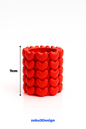 2'li Pinterest Bubble Dekoratif Kalpli Şamdan Mumluk | kırmızı | ModernTasarım Ev ve Ofis Süs Eşyası Image 6