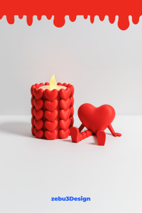 2'li Pinterest Bubble Dekoratif Kalpli Şamdan Mumluk | kırmızı | ModernTasarım Ev ve Ofis Süs Eşyası Image 4