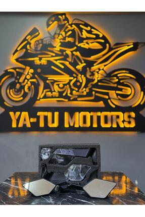 GİDON ÜSTÜ H2 KANAT AYNA KARBON KAPLAMA GENİŞ AÇI 1 Image 1