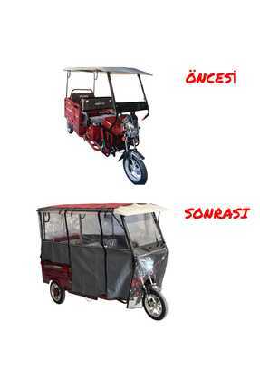 3 TEKERLEKLİ ELEKTRİKLİ KASALI MODELLERE UYUMLU BRANDA (UZUN MODEL) Image 0