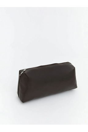 LCW ACCESSORIES Kahverengi Deri Görünümlü Kadın Moon Çanta Image 3