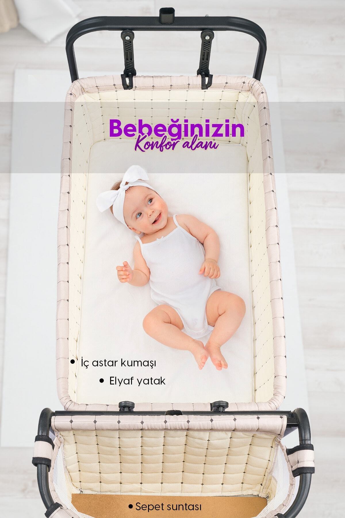 Mother's Side Rockable Baby Cradle قابل حمل حماک سبد گهواره سفیر