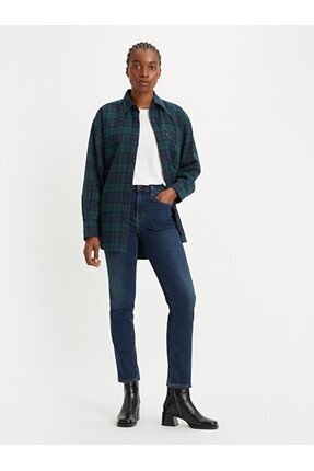 724™ High Rise Straight Kadın Jean Pantolon - Blue Swell Image 0