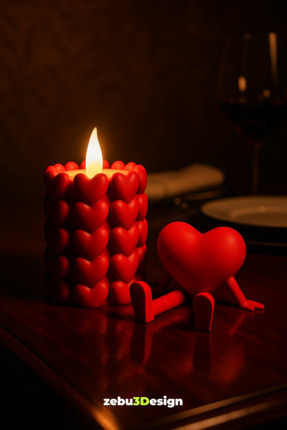 2'li Pinterest Bubble Dekoratif Kalpli Şamdan Mumluk | kırmızı | ModernTasarım Ev ve Ofis Süs Eşyası Image 1