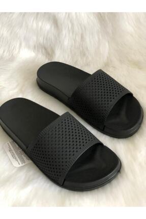 Siyah Anatomik Taban Yumuşak Plastik Ekstra Hafif Kadın Havuz Deniz Plaj Ev Ve Sokak Terliği Image 1