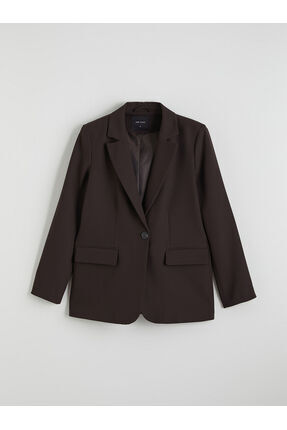 Krep Kadın Blazer Ceket Image 4