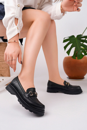 Kadın Loafer Makosen Casual Tokalı Günlük Yumuşak Ayakkabı Image 2