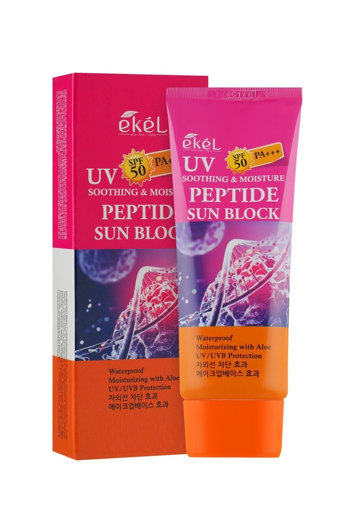 EKEL KOREA 9 Peptide Içeren, Leke Karşıtı Ve Yatıştırıcı Suya Dayanıklı Uv/uvb Spf-50 Pa +++ Güneş Kremi