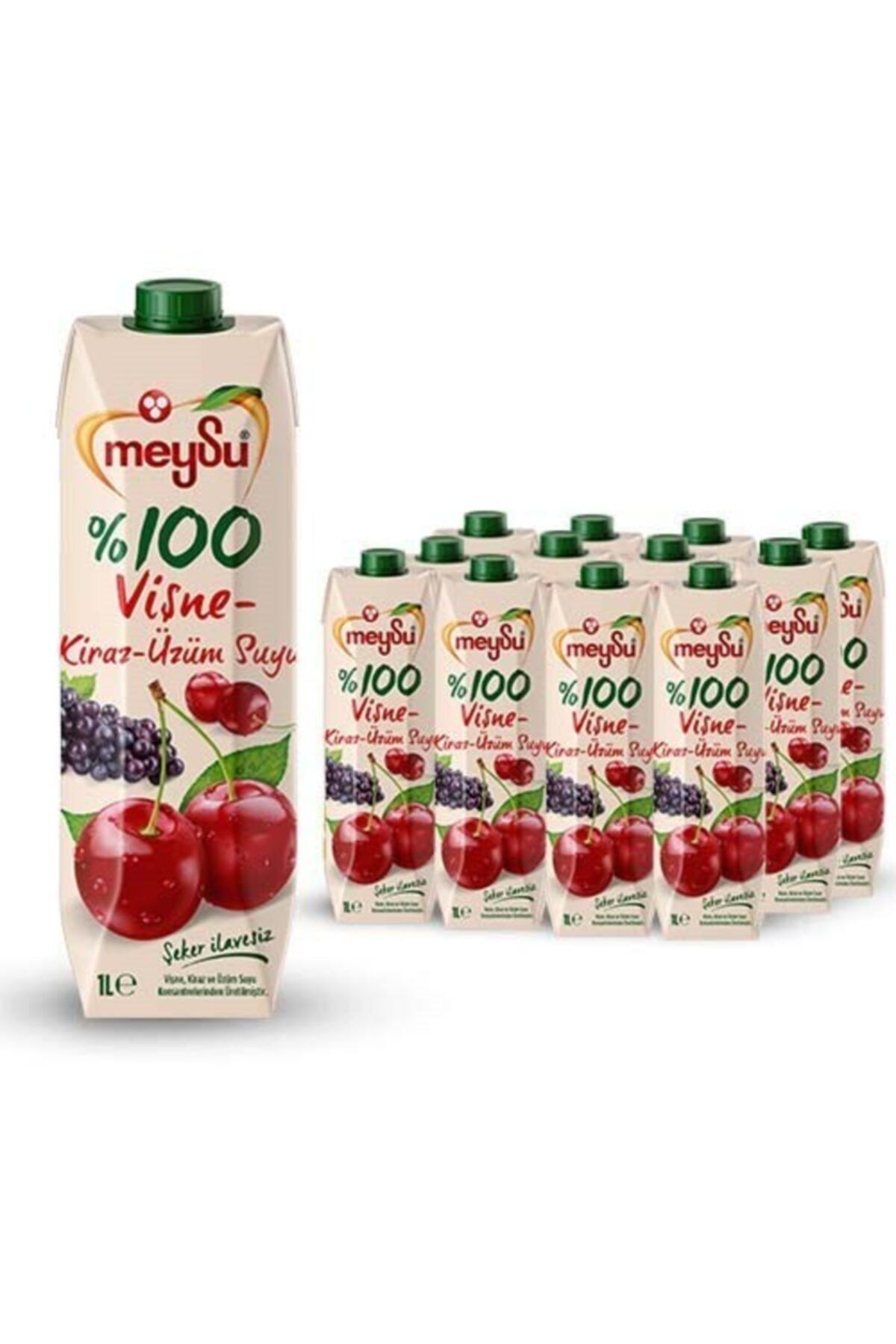 Meysu Vişne Kiraz Üzüm Meyve Suyu 1 lt x 12 Adet