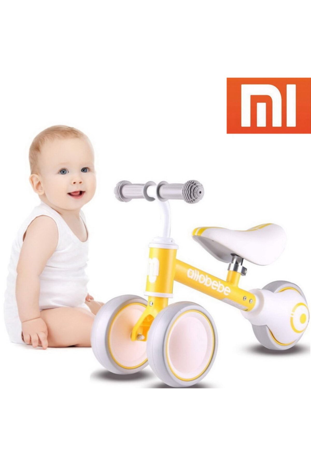 allobebe Xiaomi Ekolojik Pedalsiz Sarı Ilk Adım Denge Çocuk Bisikleti