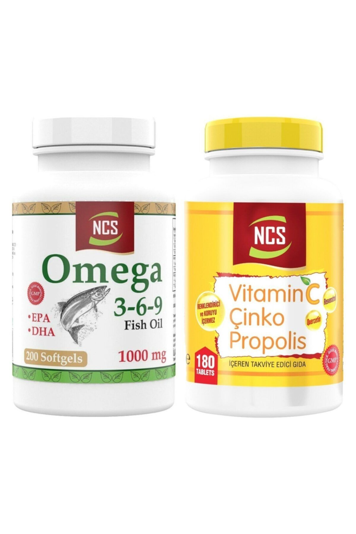 NCS Omega 3,6,9 200 Softgel & Çinko Propolis 180 Tablet