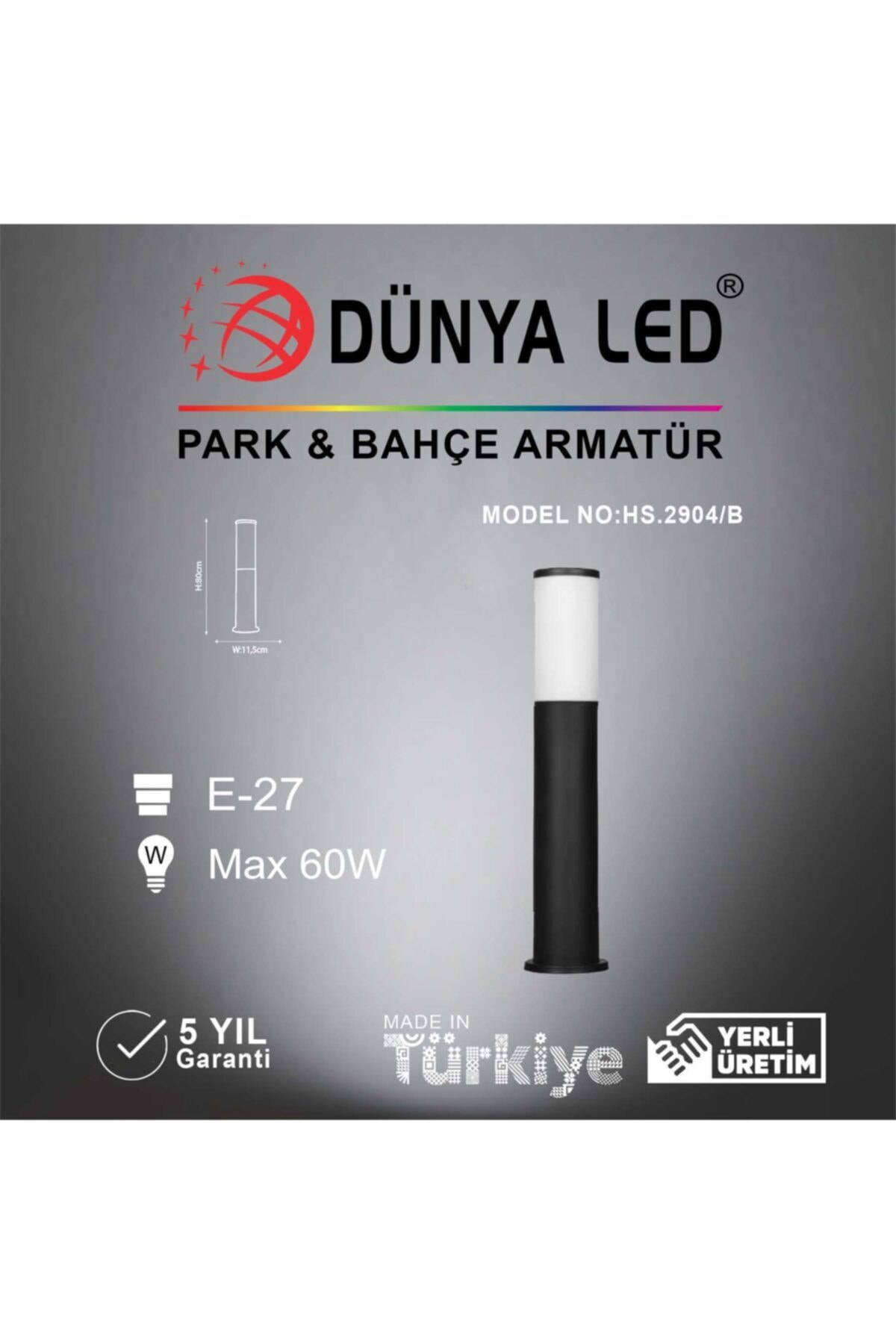 DÜNYA LED Hs.2904-b Dış Mekan Bahçe Aydınlatma Beyaz