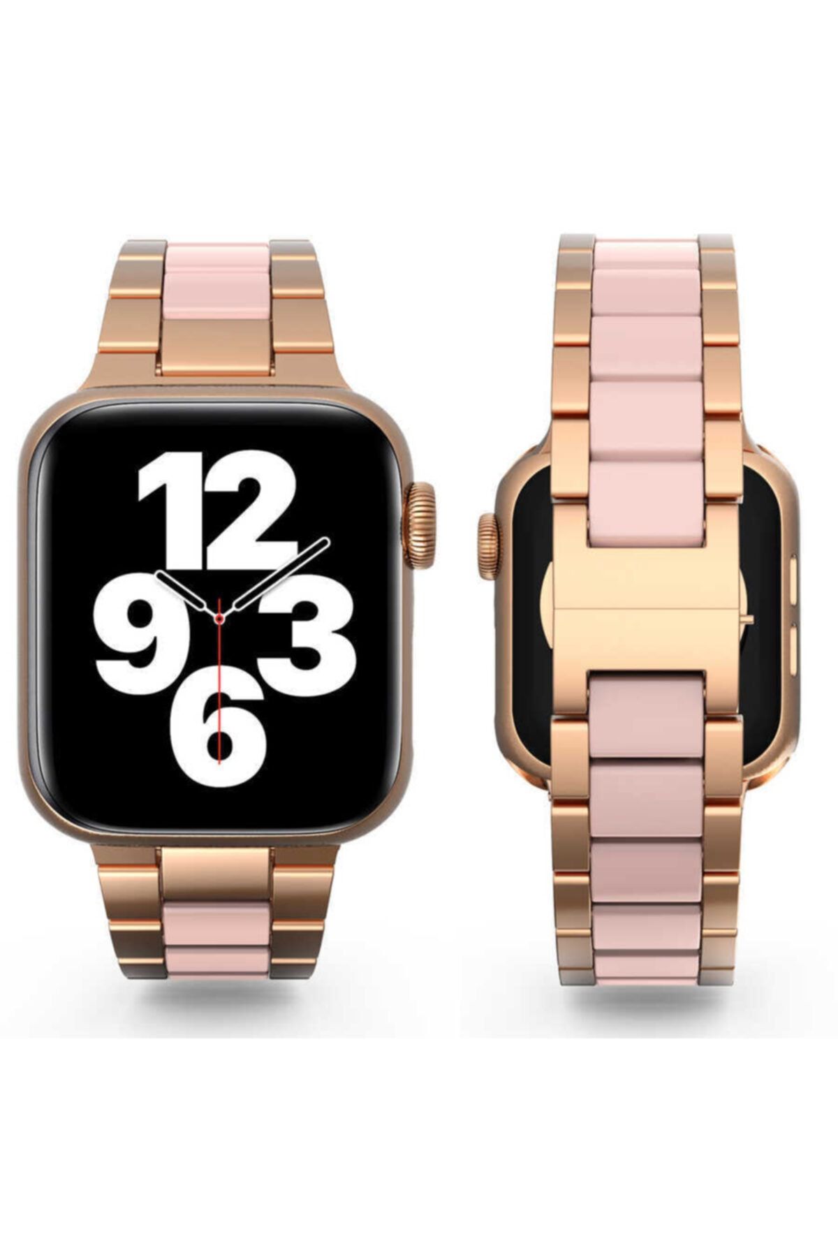 noktaks Apple Watch 44mm Wiwu Resin Steel Belt Metal Kordon Akıllı Saat Kordonu