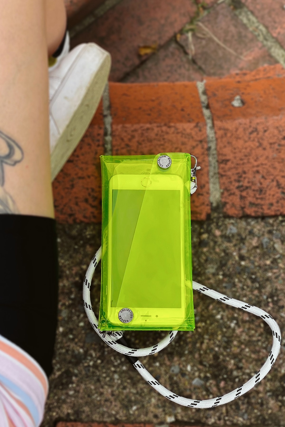 Badger Collection Jellyfon Askılı Telefon Çantası Limon - Unisex Erkek Kadın Minimal Hediye Tasarım Şeffaf Pvc Renkli