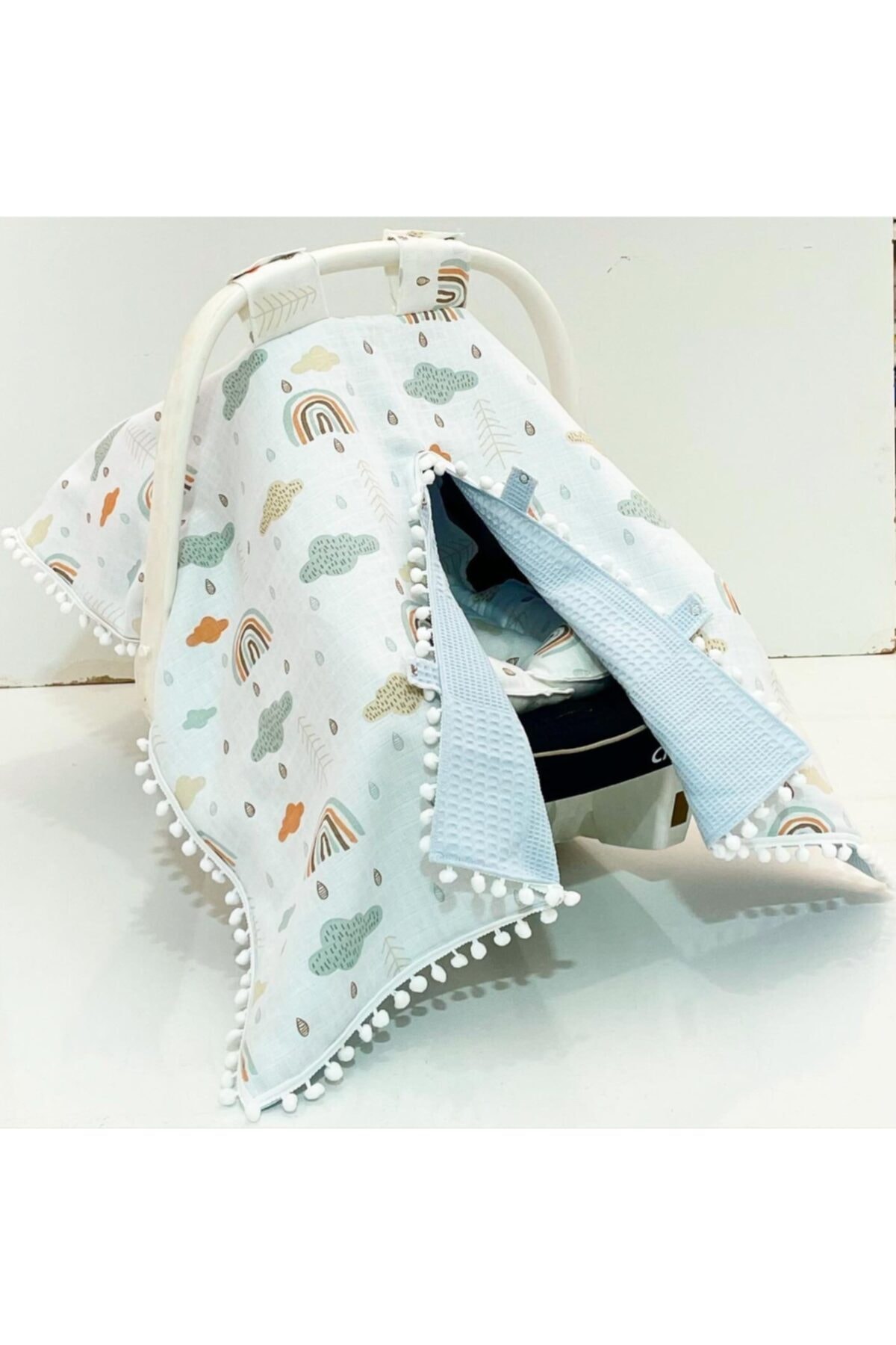 Babycitytr Pamuk Müslin Kumaş Çift Taraflı Puset Anakucağı Örtüsü