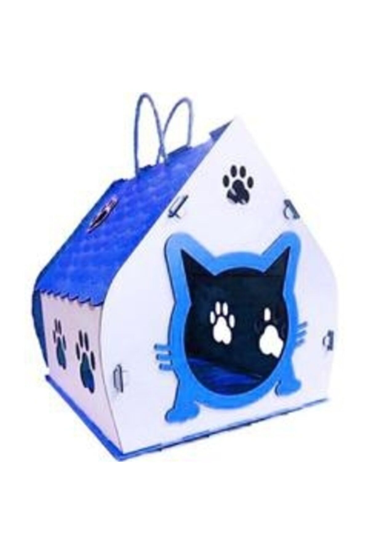 Badem Akvaryum Ahşap Kedi Evi Renkli