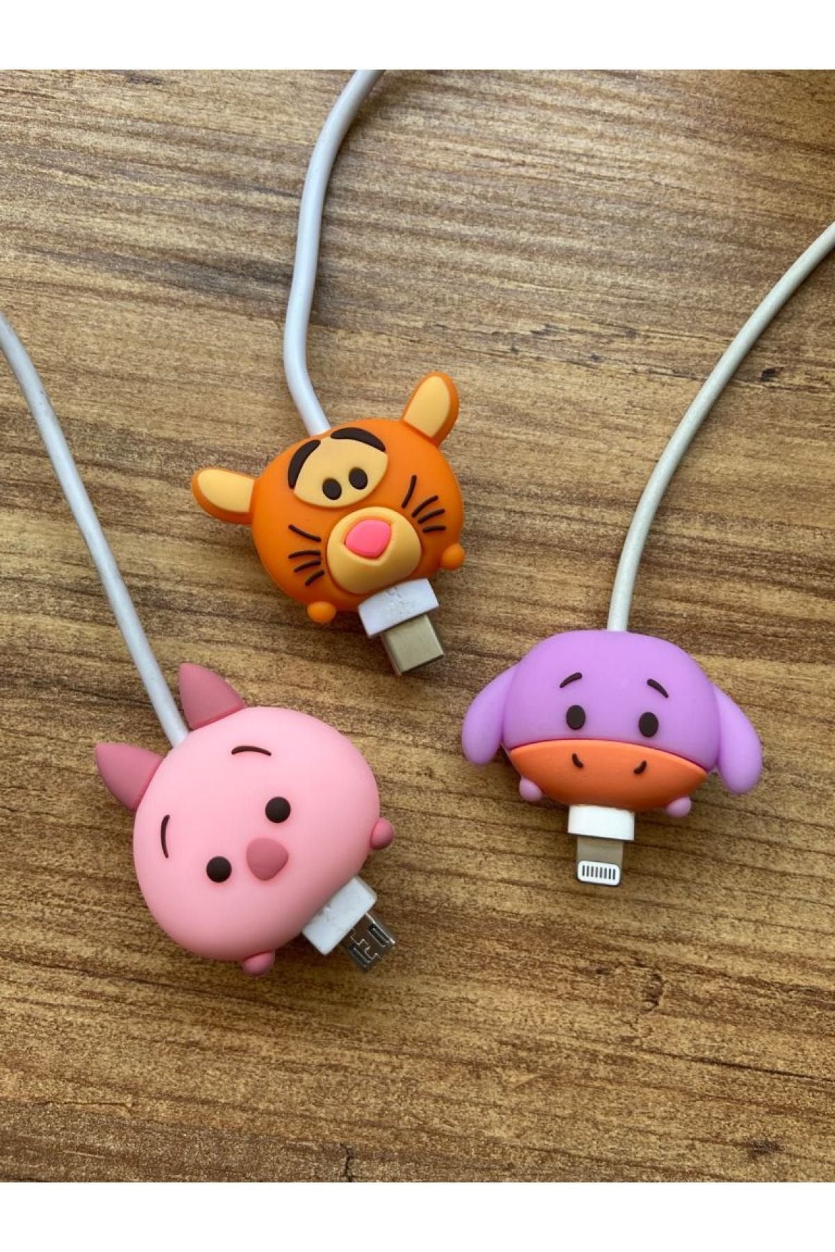 Bilişim Aksesuar Sevimli Kablo Koruyucu Winnie The Pooh Set 3lü