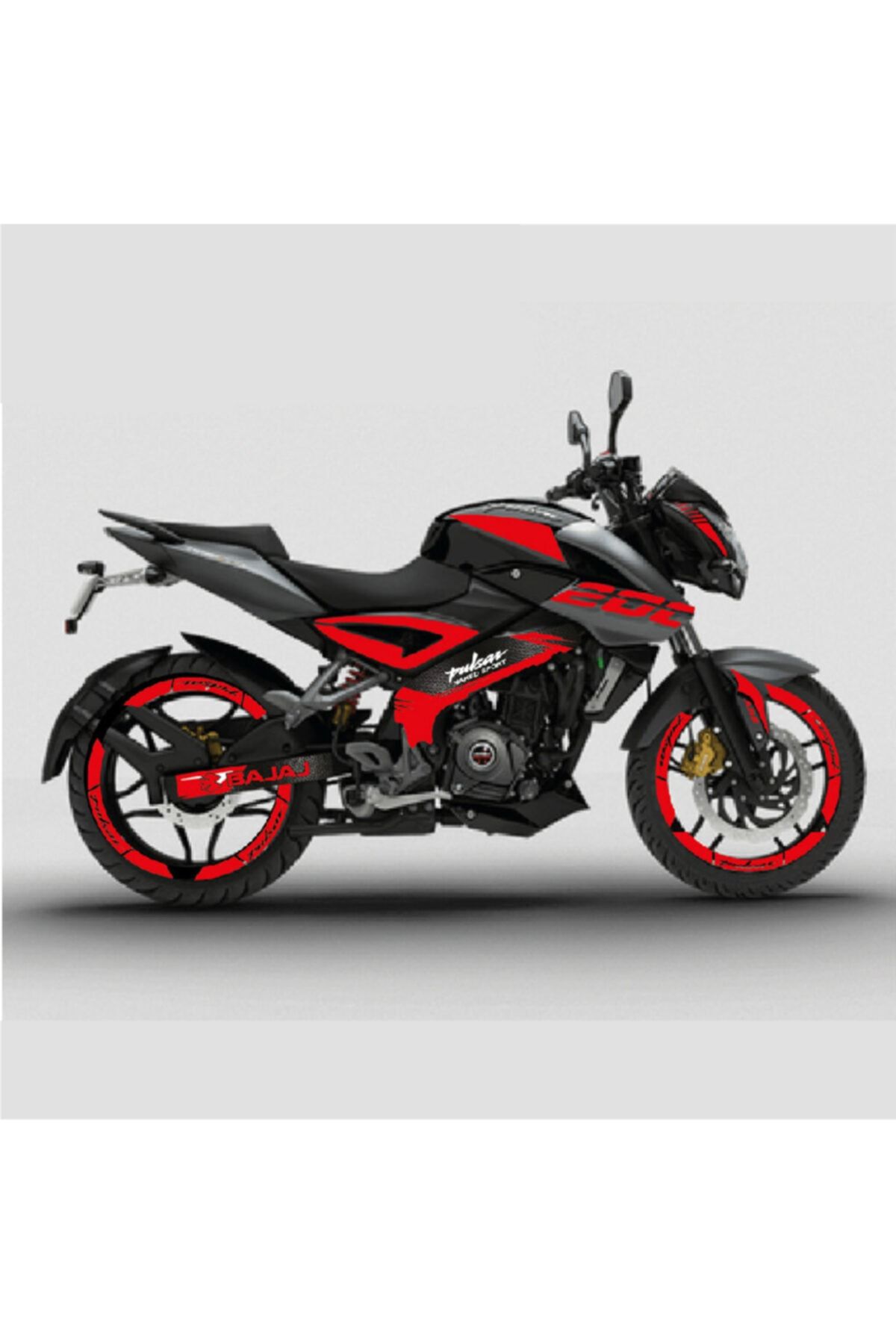 Motiker Bajaj Ns 200 Tek Renk Stıcker Modeli 3