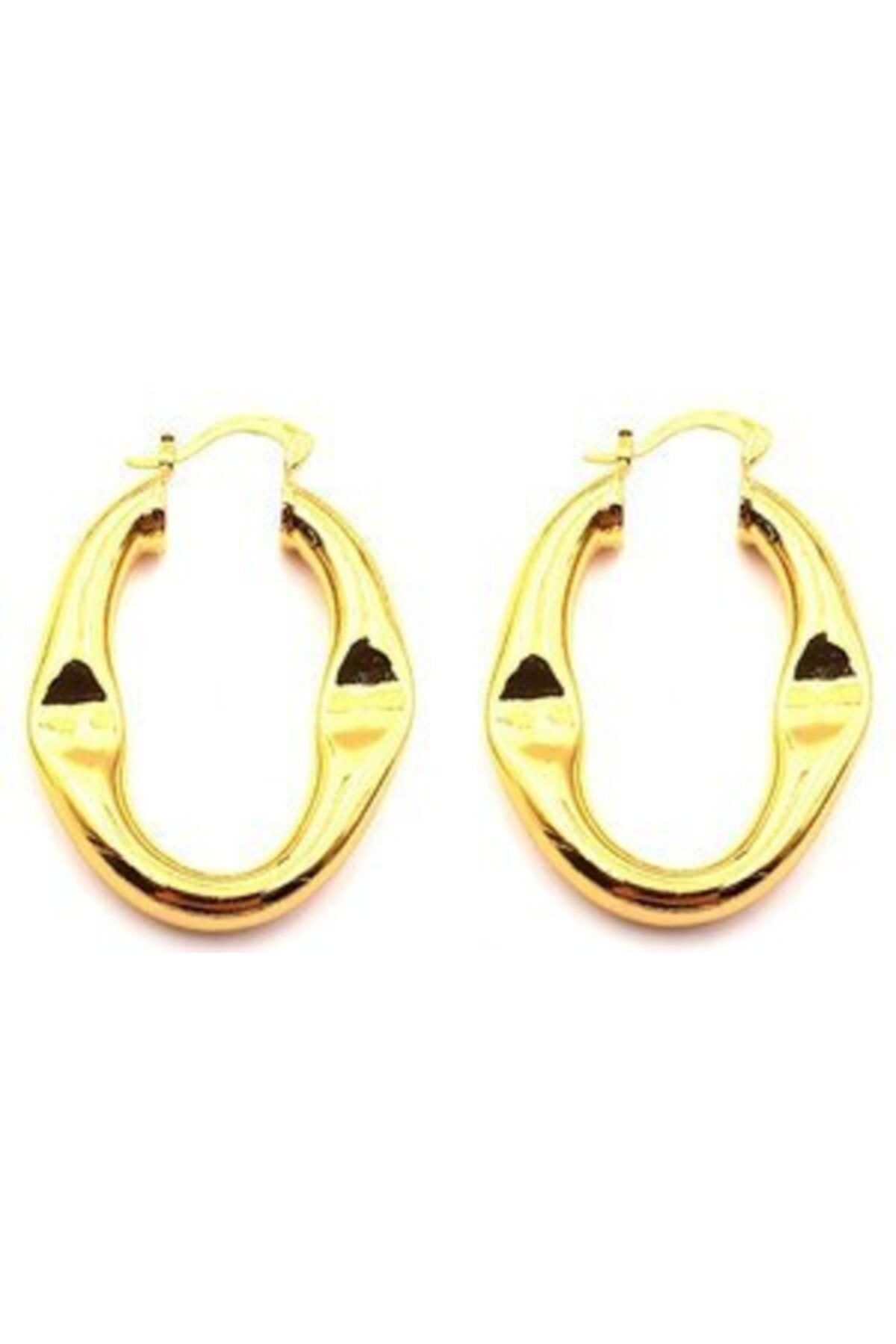 Welch Gold Çelik Halka Oval Küpe