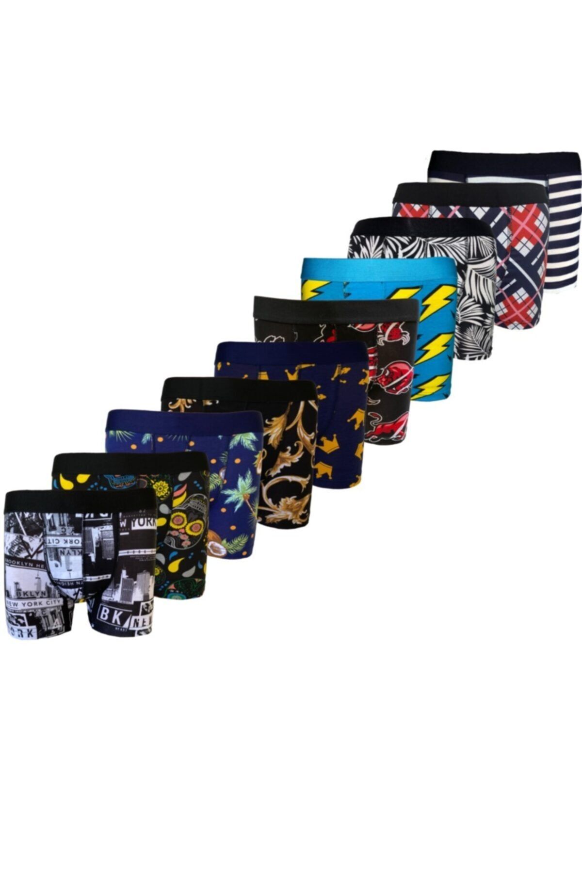 Pacman Erkek Boxer 10'lu Desenli Premium Paket #allstar
